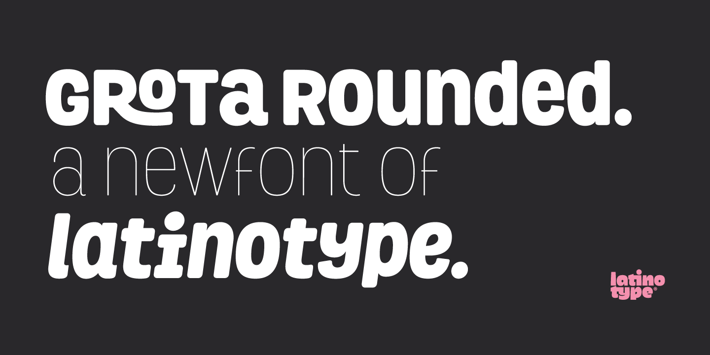 Beispiel einer Grota Rounded Thin Italic-Schriftart